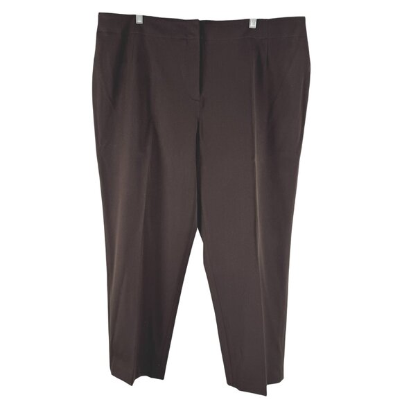Talbots Pants Womens Size 20W Brown‎ Polyester Rayon Spandex Office NWT PT-2429 - Picture 1 of 9